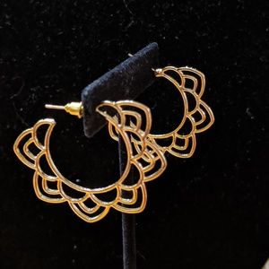 Gold Mandala Earrings - NWOT